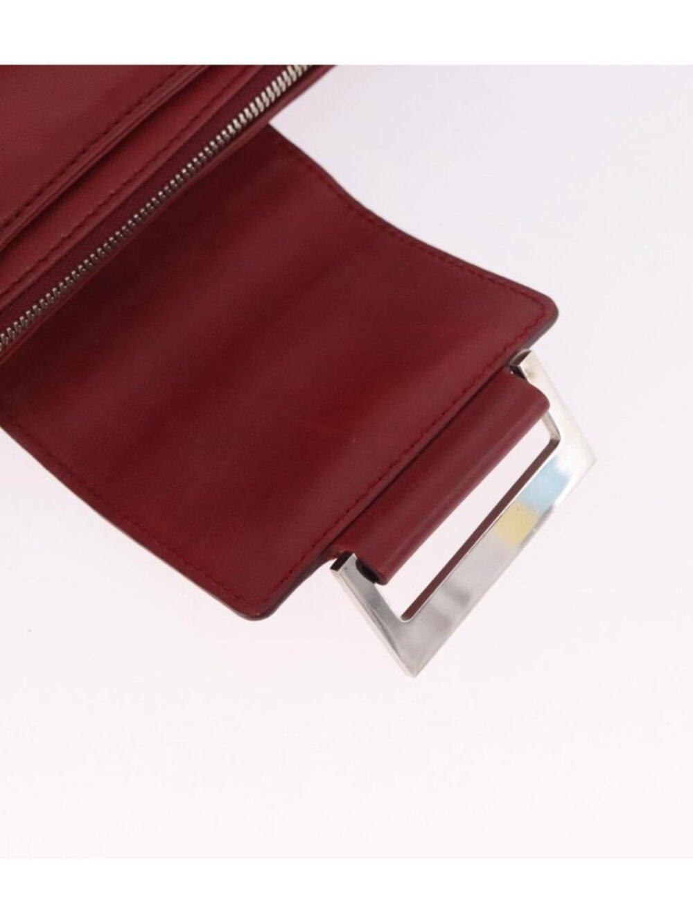 LOEWE Accessory Pouch Leather Red Silver - Picture 13 of 16